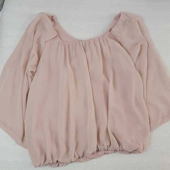 Hinge silk blouse with hanging sleeves S - Picture 7 of 7